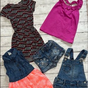 Lot of Five Toddler Girls Summer Clothes Size 2T
